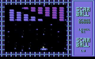 Star Ball (Commodore 64) screenshot: Contemplating the opening level