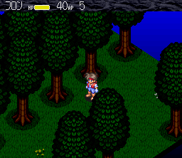 Monstania (SNES) screenshot: Fron in the forest