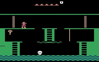 Montezuma's Revenge (Atari 2600) screenshot: The starting location for a new game