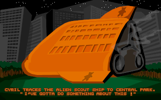 Cyril Cyberpunk (DOS) screenshot: Introduction (The alien ship)