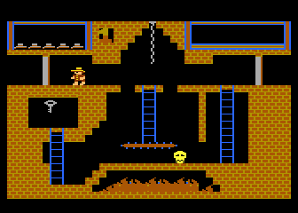 Montezuma's Revenge (Atari 5200) screenshot: I might need that key to unlock the door...