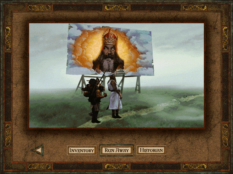 Monty Python & the Quest for the Holy Grail (Windows) screenshot: Begins the quest for the Holy Grail