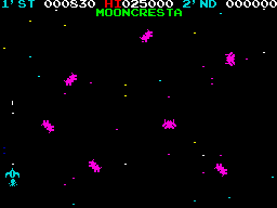 Moon Cresta (ZX Spectrum) screenshot: Supper Fly - enemy no.2