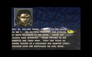 Vigilance on Talos V (DOS) screenshot: Part of the intro