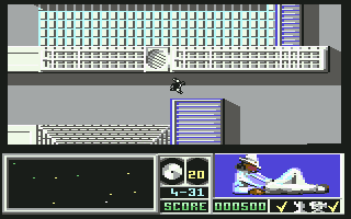Moonwalker (Commodore 64) screenshot: Checked two of the required items