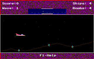 Abductor (DOS) screenshot: The game screen