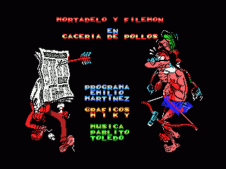 Mortadelo y Filemón II: Safari Callejero (MSX) screenshot: Select keyboard or joystick