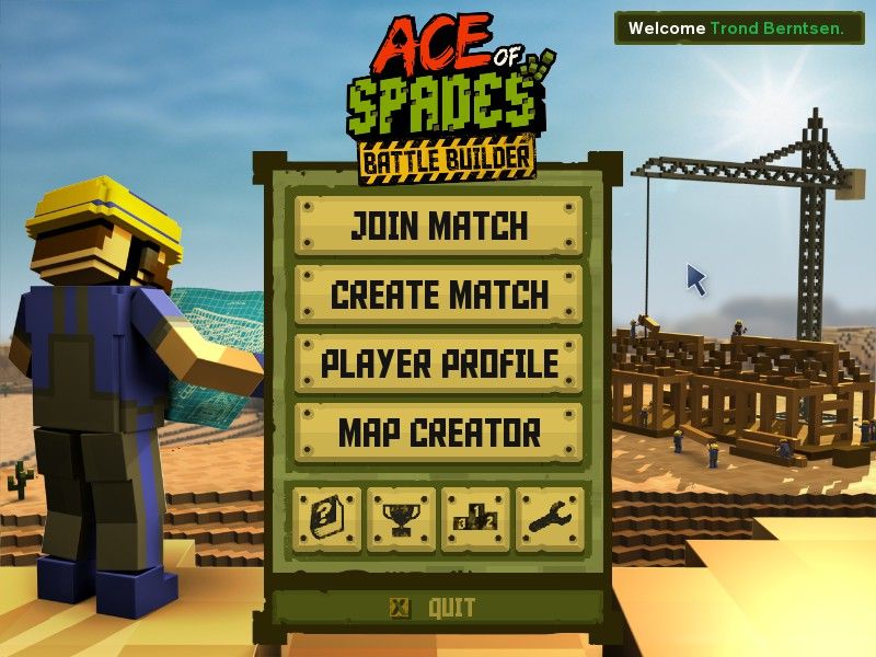 Ace of Spades (Windows) screenshot: Main Menu.
