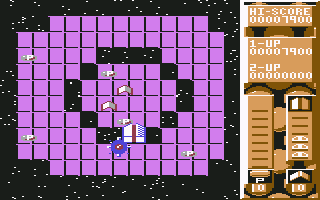 Motos (Commodore 64) screenshot: Jumping