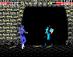 Mortal Kombat (SEGA Master System) screenshot: Sub Zeros freeze attack