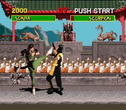 Screenshot of Mortal Kombat (DOS, 1992) - MobyGames