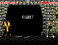 Mortal Kombat (SEGA Master System) screenshot: Scorpion vs Sonya