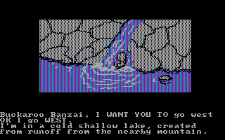 The Adventures of Buckaroo Banzai: Across the Eighth Dimension (DOS) screenshot: By the lake