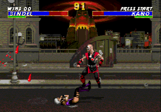 Mortal Kombat 3 (Genesis) screenshot: Battle on the street