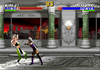 Mortal Kombat 3 (Genesis) screenshot: Battle in a temple