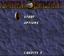 Mortal Kombat 3 (SNES) screenshot: Main menu