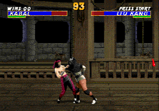 Mortal Kombat 3 (Genesis) screenshot: Liu Kang defends