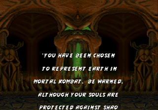 Mortal Kombat 3 (Genesis) screenshot: Scrolling intro