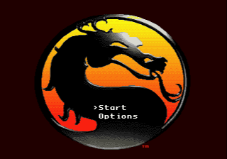Mortal Kombat II (Genesis) screenshot: Nice dragonized main menu