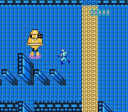 Deathbots (NES) screenshot: Giant attack robot!