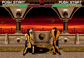 Mortal Kombat II (SEGA 32X) screenshot: Scorpion vs. Scorpion