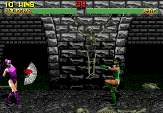 Mortal Kombat II (SEGA 32X) screenshot: Jade is a hidden character.