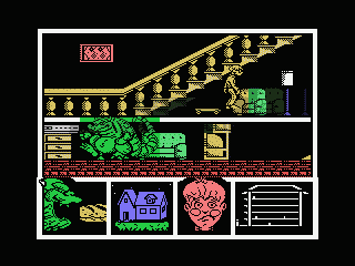 MOT (MSX) screenshot: Climb the stairs, or not?
