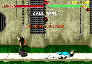 Mortal Kombat II (SEGA 32X) screenshot: Is Jade A Playable Character?