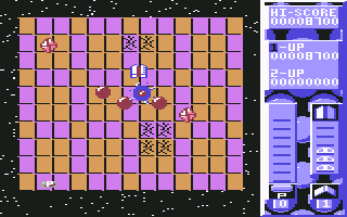 Motos (Commodore 64) screenshot: Round 6