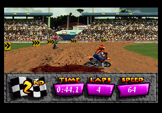 Motocross Championship (SEGA 32X) screenshot: Eww, mud.
