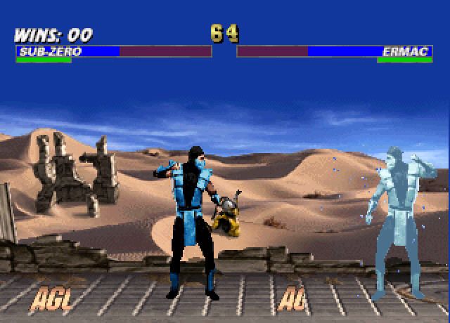 Mortal Kombat Trilogy (Windows) screenshot: You can play as masked Sub-Zero too.