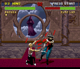 Screenshot of Mortal Kombat II (SNES, 1993) - MobyGames