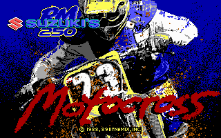 Motocross (DOS) screenshot: Title screen