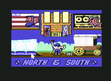 North & South (Commodore 64) screenshot: Main Menu