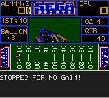 Sports Trivia: Championship Edition (Game Gear) screenshot: Football integration