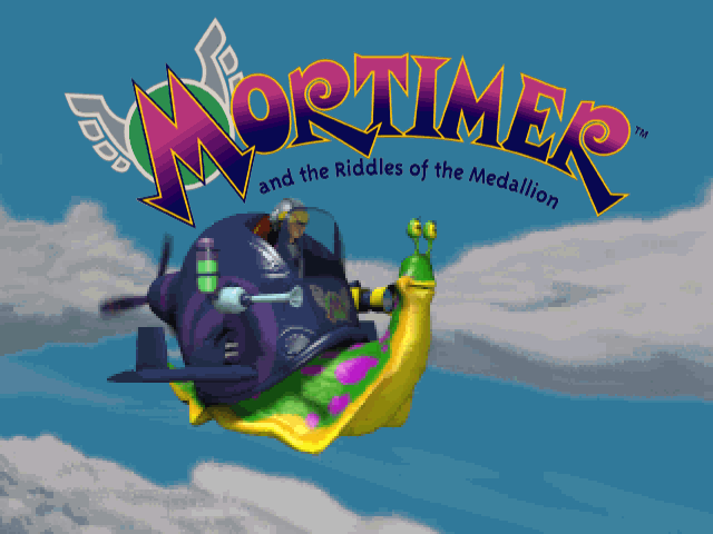 Mortimer and the Riddles of the Medallion (Windows) screenshot: Game Title In Intro Movie