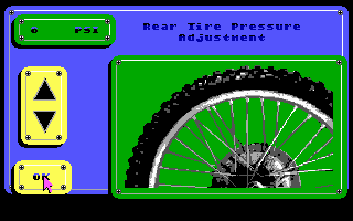 Motocross (DOS) screenshot: Config: Tire pressure
