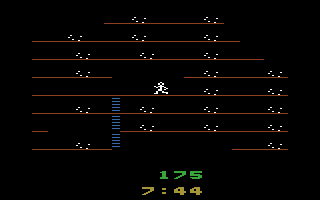Mountain King (Atari 2600) screenshot: A game in progress