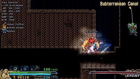 Ys I & II Chronicles (PSP) screenshot: Ys II: Level up!