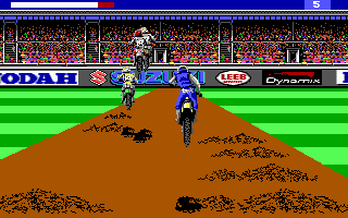 Motocross (DOS) screenshot: Catch mass air!