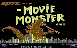 The Movie Monster Game (Commodore 64) screenshot: Title screen