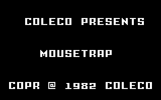Mouse Trap (Intellivision) screenshot: Title screen