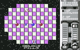 Motos (Commodore 64) screenshot: Selection Screen