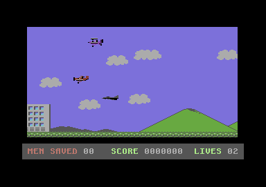 Kamikaze (Commodore 64) screenshot: And there he goes