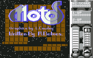 Motos (Commodore 64) screenshot: Title