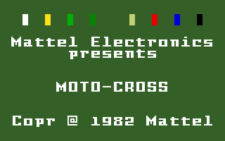 Motocross (Intellivision) screenshot: Title screen