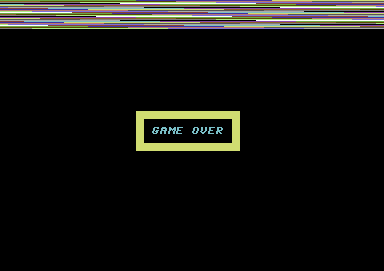 Headache (Commodore 64) screenshot: Game over