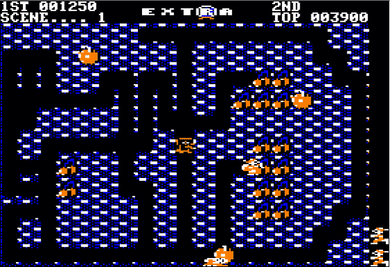 Mr. Do! (Apple II) screenshot: Squash enemies with apples