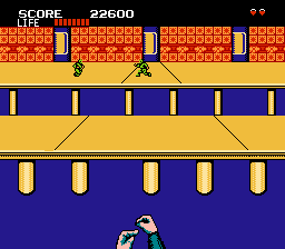Shinobi (NES) screenshot: Bonus stage.