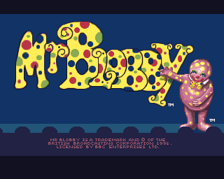 Mr. Blobby (Amiga) screenshot: Title screen